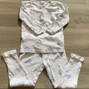 Cozy Kids Pajama Set with Blue Elephant Design